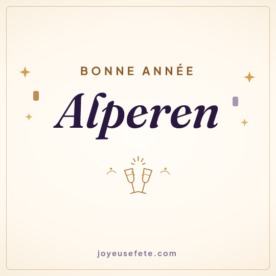 Image carrée « Bonne année Alperen » pour WhatsApp