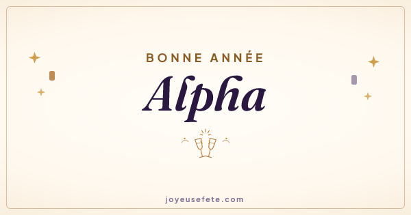 Image « Bonne année Alpha » au format large