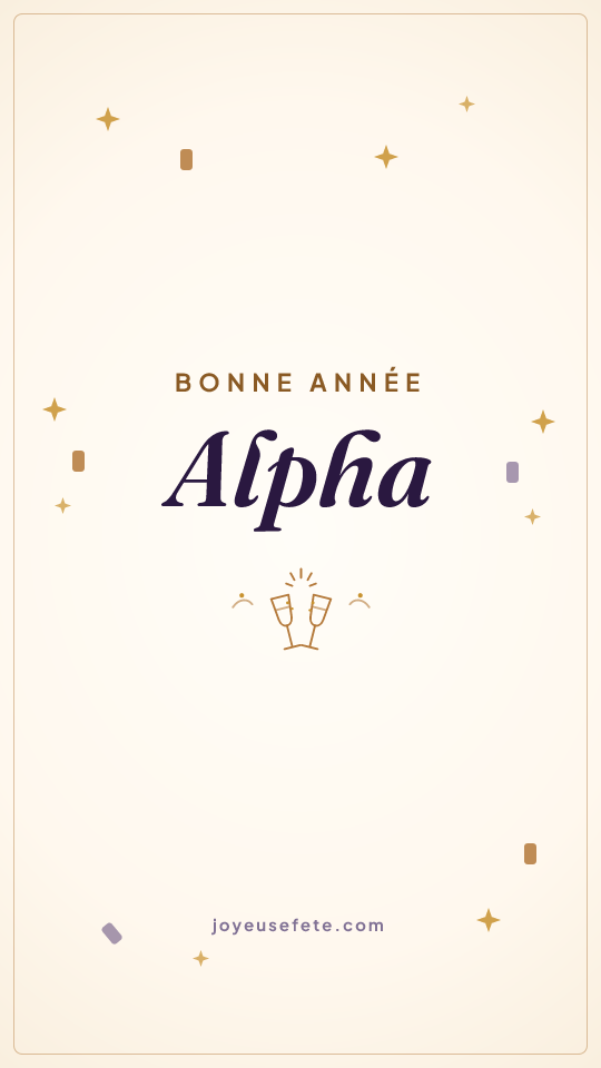 Image « Bonne année Alpha » au format story