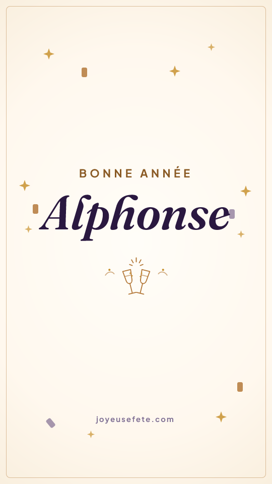 Image « Bonne année Alphonse » au format story