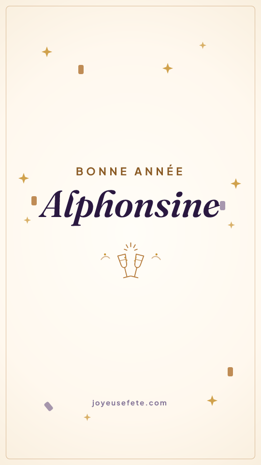 Image « Bonne année Alphonsine » au format story