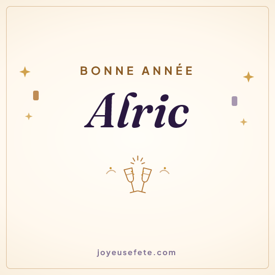 Image carrée « Bonne année Alric » pour WhatsApp