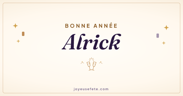 Image « Bonne année Alrick » au format large