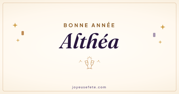 Image « Bonne année Althéa » au format large