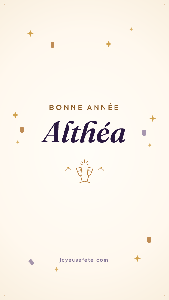 Image « Bonne année Althéa » au format story