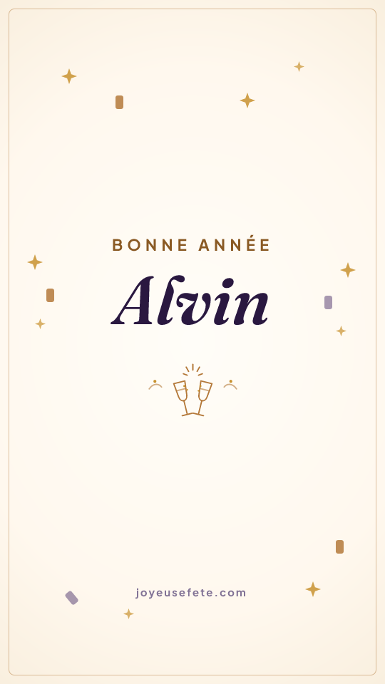Image « Bonne année Alvin » au format story
