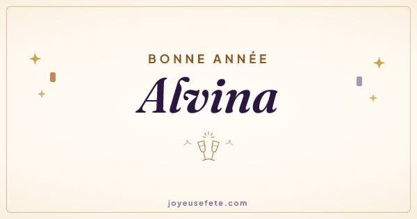 Image « Bonne année Alvina » au format large
