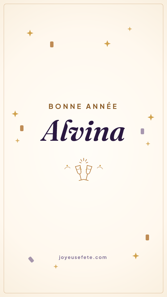Image « Bonne année Alvina » au format story