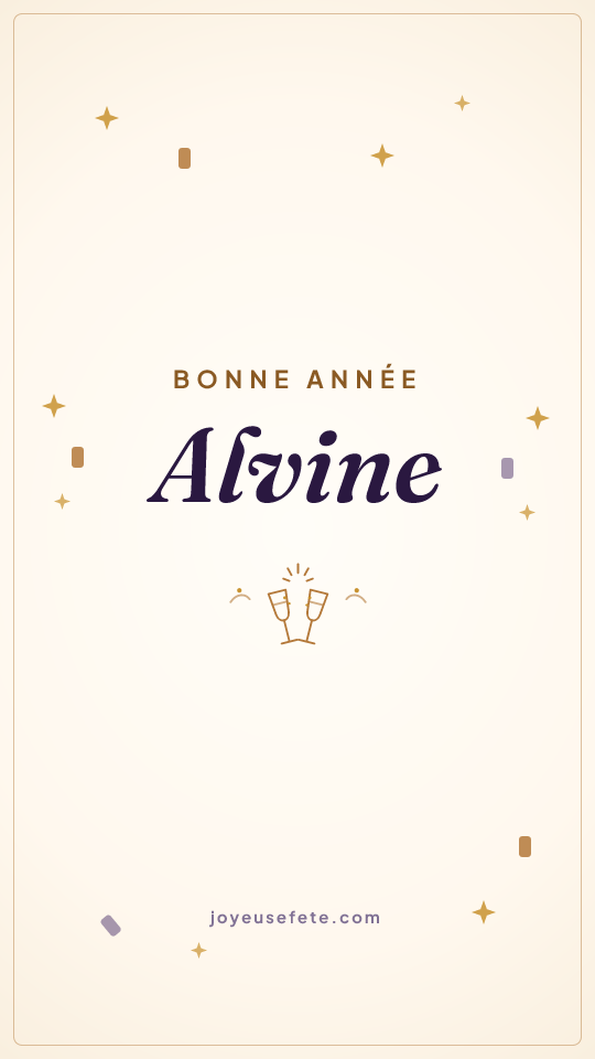 Image « Bonne année Alvine » au format story