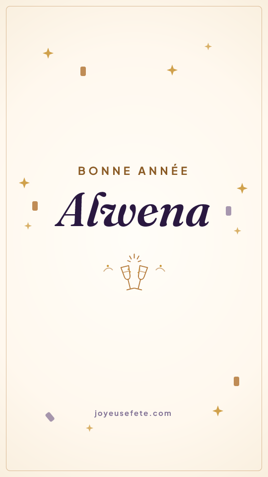 Image « Bonne année Alwena » au format story