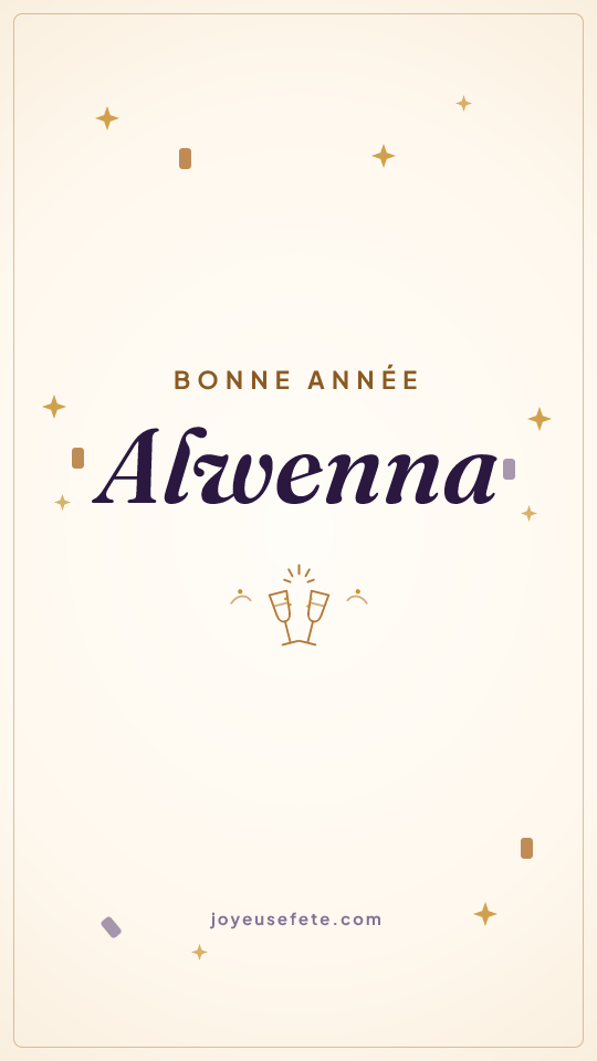 Image « Bonne année Alwenna » au format story