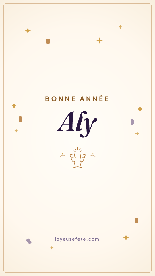 Image « Bonne année Aly » au format story