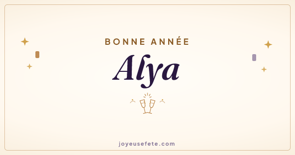 Image « Bonne année Alya » au format large