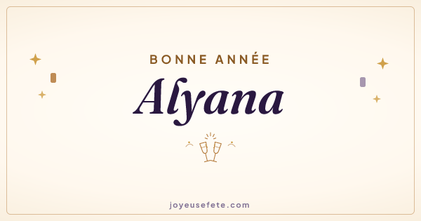 Image « Bonne année Alyana » au format large