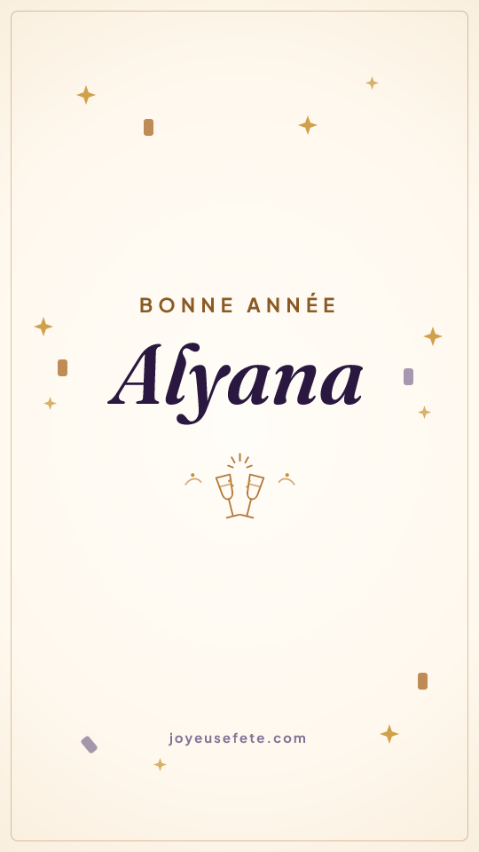 Image « Bonne année Alyana » au format story