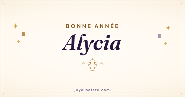 Image « Bonne année Alycia » au format large