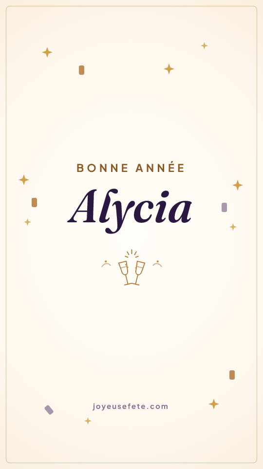 Image « Bonne année Alycia » au format story