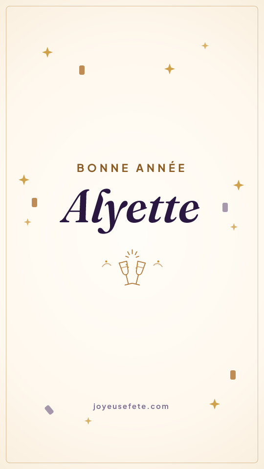 Image « Bonne année Alyette » au format story