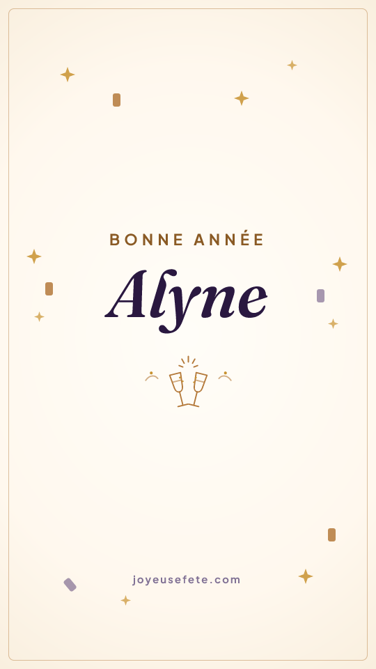 Image « Bonne année Alyne » au format story