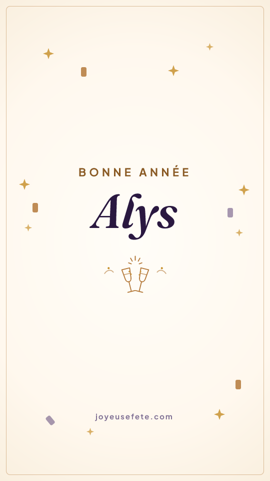 Image « Bonne année Alys » au format story