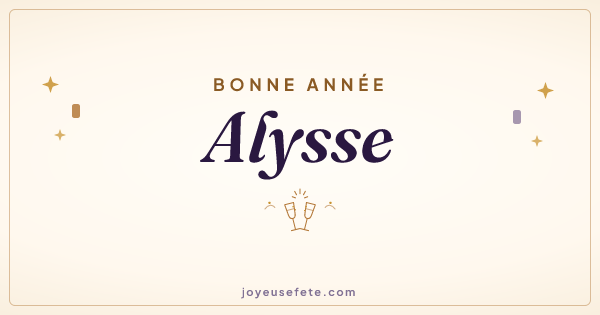 Image « Bonne année Alysse » au format large