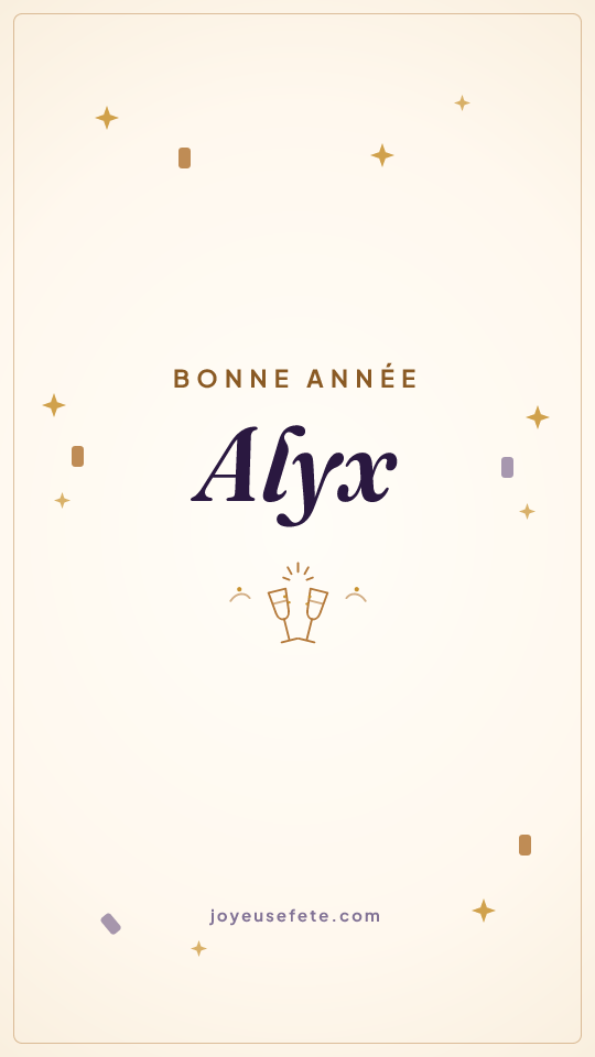 Image « Bonne année Alyx » au format story