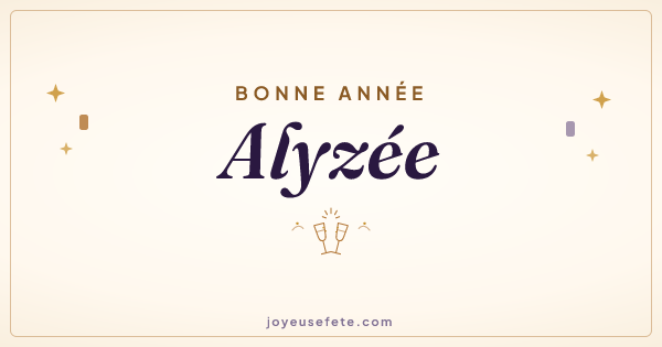 Image « Bonne année Alyzée » au format large