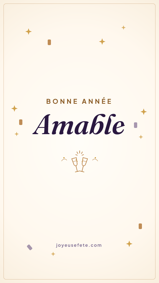 Image « Bonne année Amable » au format story