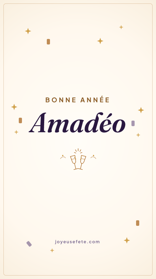 Image « Bonne année Amadéo » au format story