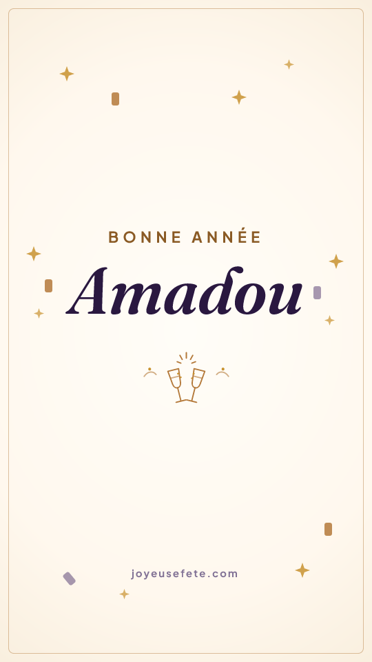 Image « Bonne année Amadou » au format story