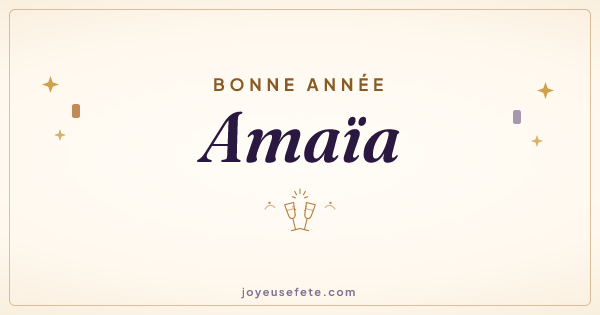 Image « Bonne année Amaïa » au format large