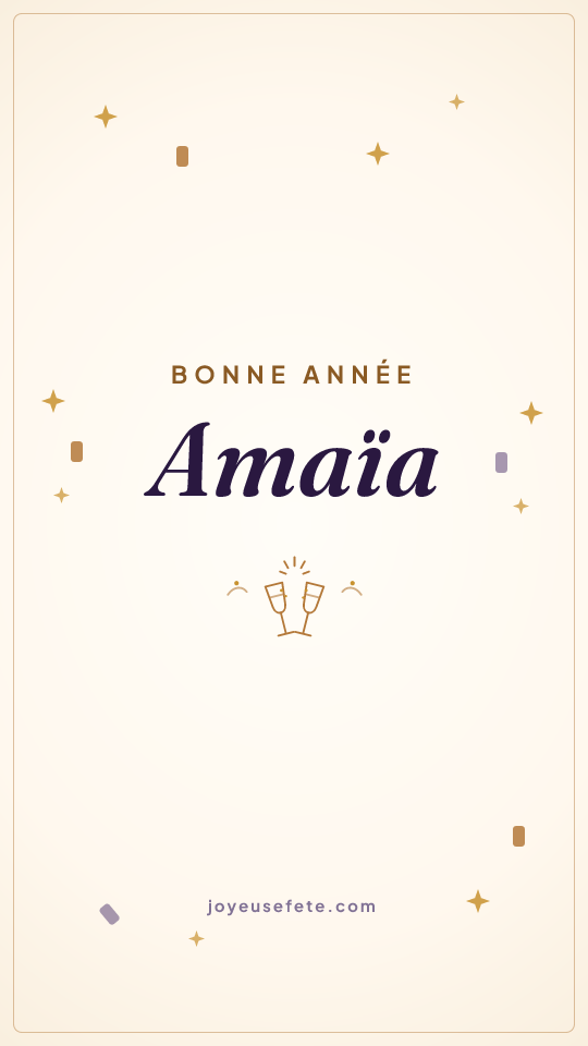 Image « Bonne année Amaïa » au format story