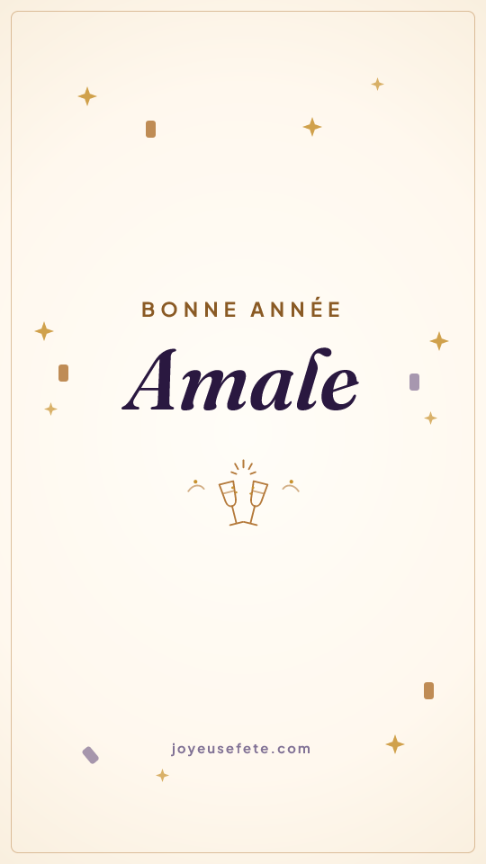 Image « Bonne année Amale » au format story