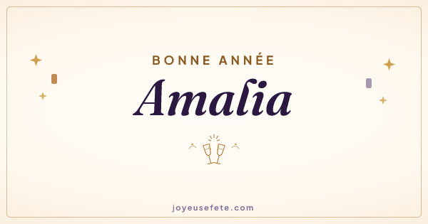 Image « Bonne année Amalia » au format large