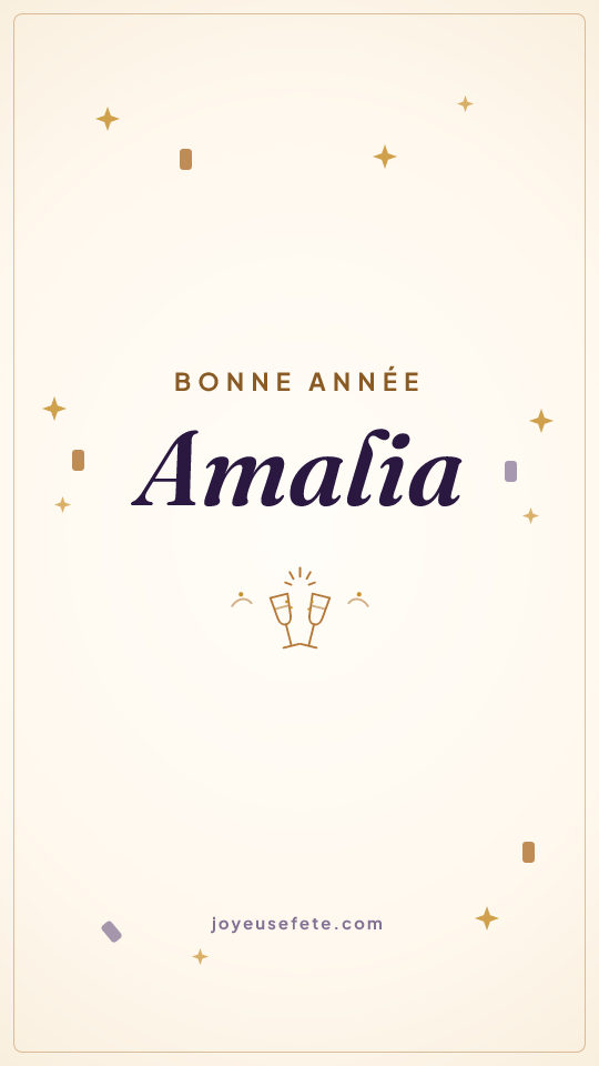 Image « Bonne année Amalia » au format story