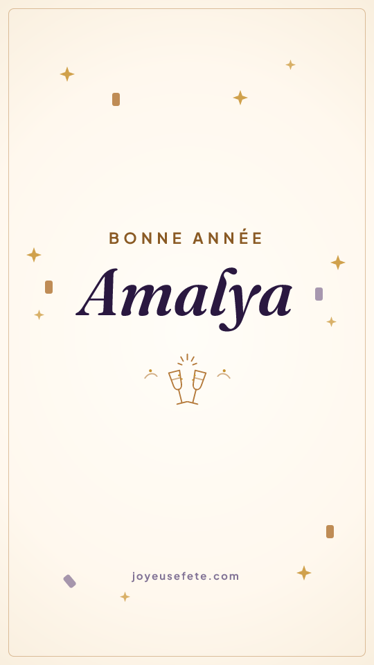 Image « Bonne année Amalya » au format story