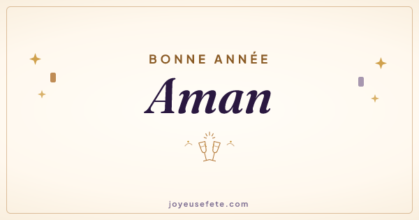 Image « Bonne année Aman » au format large