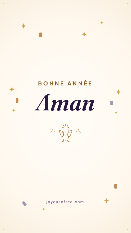 Image « Bonne année Aman » au format story
