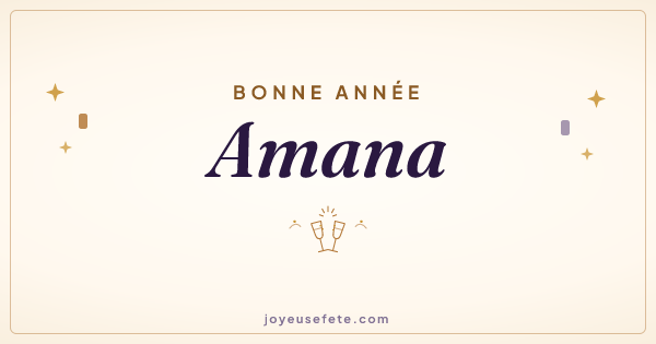 Image « Bonne année Amana » au format large