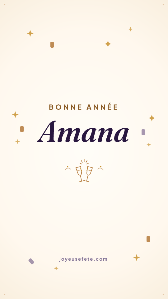 Image « Bonne année Amana » au format story