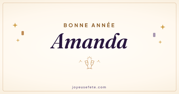 Image « Bonne année Amanda » au format large