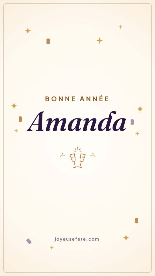Image « Bonne année Amanda » au format story