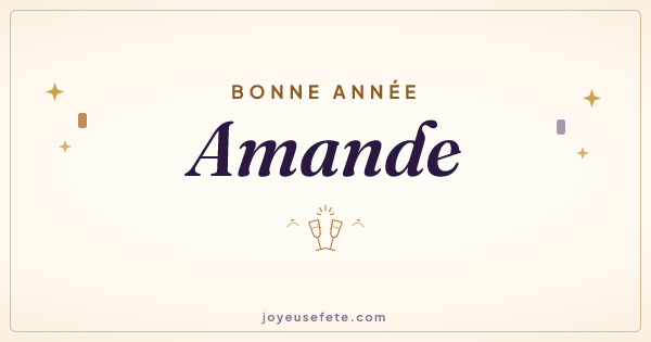 Image « Bonne année Amande » au format large