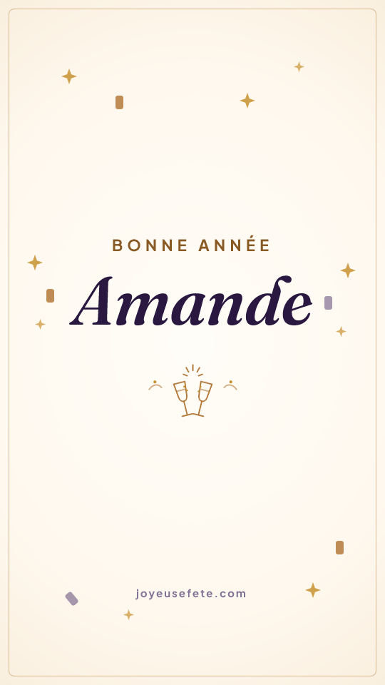 Image « Bonne année Amande » au format story