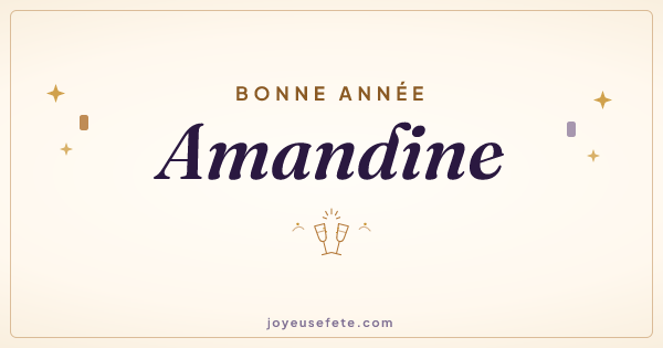 Image « Bonne année Amandine » au format large