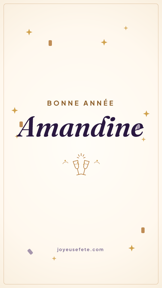 Image « Bonne année Amandine » au format story