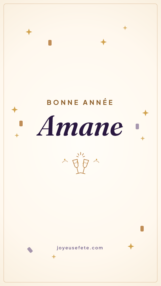 Image « Bonne année Amane » au format story