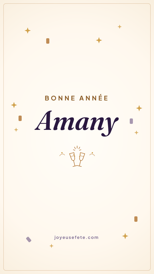 Image « Bonne année Amany » au format story