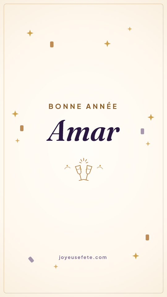 Image « Bonne année Amar » au format story