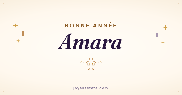 Image « Bonne année Amara » au format large